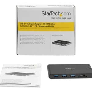 StarTech.com USB C Multiport Adapter, USB Type