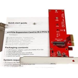Adaptador de SSD M2 a PCIe - Conversor NVMe / AHCI / NGFF / M-Key a PCIe 3.0 x4 - Perfil Bajo o Completo - Adaptador PCI Express a SSD M.2