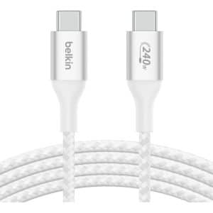 Belkin Cable de Carga Trenzado USB C a USB C 2m - 5A Blanco