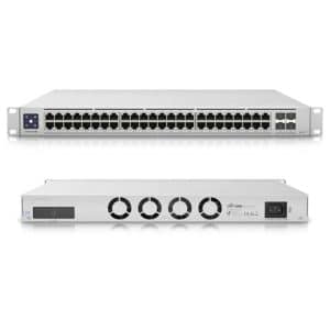 Ubiquiti Unifi Switch Usw-Enterprise-48-Poe - Conmutador - L3 - Gestionado - 48 X 100/1000/2.5G (Poe+) + 4 X 1 Gigabit / 10 Gigabit SFP+ (Enlace Ascendente) - Montaje En Rack - Poe+ (720 W)