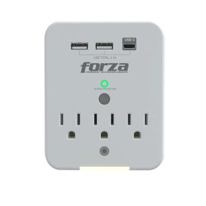 Forza Protector Contra Sobretensiones (montaje en pared) - CA 125 V - 3 Conectores
