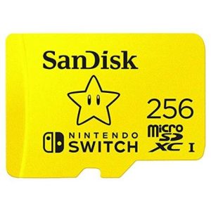 Tarjeta SanDisk MicroSDXC De 256GB, Licenciada Para Nintendo Switch - SDSQXAO-256G-GNCZN - Estilo Super Mario Super Star - Capacidad 256GB