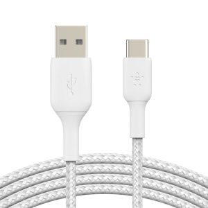 Belkin - Cable de Carga Trenzado USB C a USB C 2m - 5A Blanco