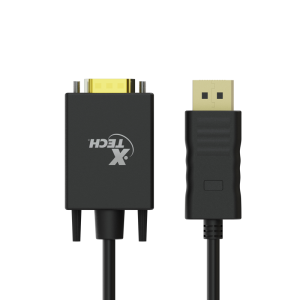 Xtech - Adaptador de Video DisplayPort a VGA 1.7m Negro