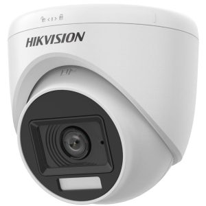 Hikvision - Cámara de torreta fija con audio, luz e híbrido inteligente de 2 MP