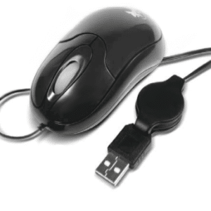Xtech XTM-150 - Ratón Óptico con Cable Retráctil - USB - Negro