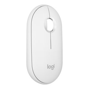 Logitech - Mouse 2 Pebble M350s mouse inalámbrico Bluetooth, Color Blanco