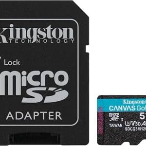 Kingston Canvas Go! Plus - Tarjeta de Memoria microSDXC 512 GB con Adaptador