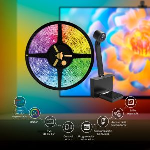 Luces LED Tira LED Interactiva y cámara para televisores de 55-65"