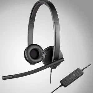 Logitech H570e Wired Headset, Stereo Headphones with Noise