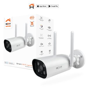 Nexxt Solutions - Cámara de Seguridad Inteligente 5MP 2K+ para Exteriores Wi-Fi