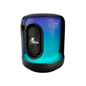 Xtech - BeatWave Bocina Portátil Bluetooth con luces LED - Negro
