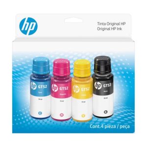 HP - GT53/GT52 Set Completo Botellas de Tinta (Cian, Magenta, Amarillo y Negro)