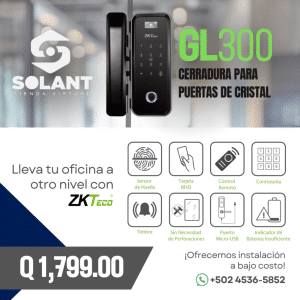 Control de acceso ZKTECO para puertas de Vidrio , cerradura puertas de cristal