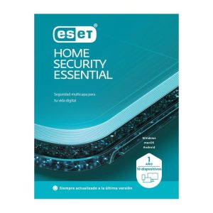 ESET - Licencia Home Security Essential 10 Dispositivos, 1 Año