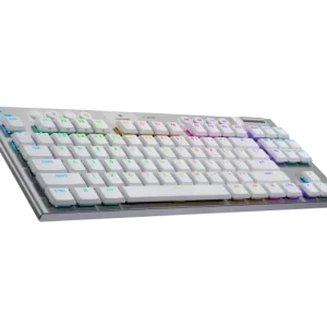 Teclado Logitech inalámbrico RGB para juegos G915 X TKL - Blanco