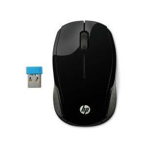 HP - Mouse 200 Inalámbrico USB 1000 DPI, Negro