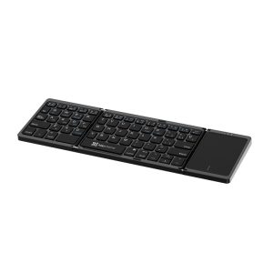 Klip Xtreme - FlexPlit Teclado Inalámbrico Bluetooth Plegable con Panel Táctil en Español, Negro
