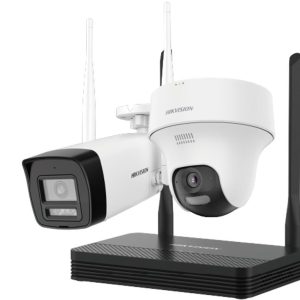 Hikvision - Kit de NVS 4MP con Cámara Tipo Bala + Torreta WIFI