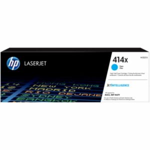 HP - Tóner LaserJet 414X, Alto Rendimiento, cian