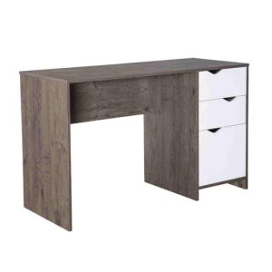 Xtech -Escritorio para Computadora de Un Nivel con Gabinete de Puerta, Nogal con Blanco