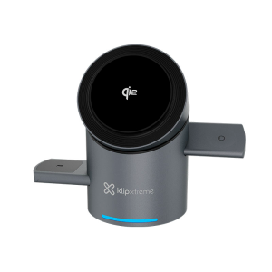 Klip Xtreme - Base de Carga Inalámbrica USB-C 3 en 1 USB-C, 15W