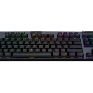 Teclado Logitech inalámbrico RGB para juegos G915 X TKL - Negro