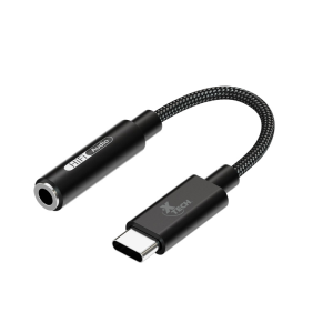 Xtech - XTC509 Adaptador USB-C a Conector 3,5mm Hembra para Audífonos - Negro
