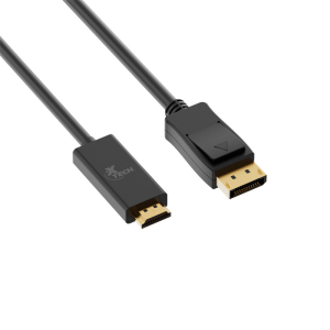 Xtech - Cable DisplayPort a HDMI 3 Metros - Negro