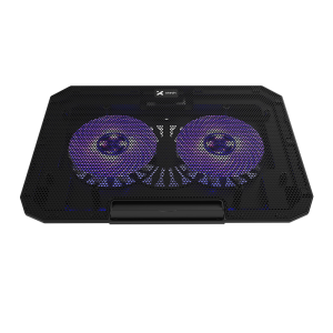 Xtech - Base para Laptop 15.6" con 2 Ventiladores, LED, x2 USB - Negro