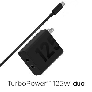 Motorola - Cargador 125W Puerto Dual, Cable Tipo C a Tipo C