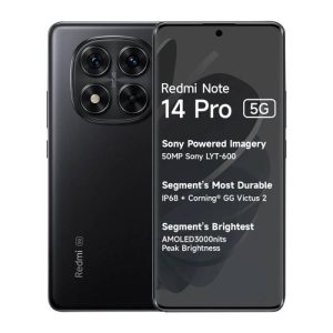 Xiaomi - Redmi Note 14 Pro 5G 8GB RAM + 256GB Almacenamiento, Negro - Dual SIM Liberado