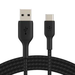 Belkin BoostCharge - Cable de Carga USB-A a USB-C 15W, Trenzado - Negro