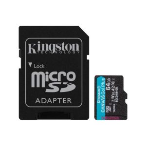 Kingston - Tarjeta MicroSD de 64GB Canvas Go! Plus Clase 10