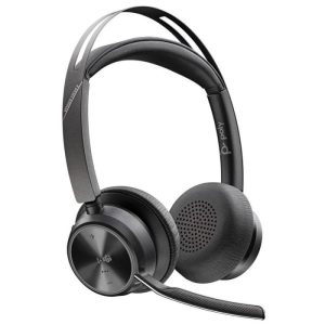 POLY - Poly Voyager Focus 2 Audífonos Bluetooth con Base de Carga, Edición Microsoft Teams - Negro