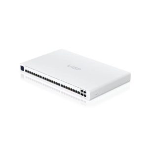 Ubiquiti - Switch de Red, con 24 Puertos GbE y 4 Puertos SFP+ 10G, Administrable, 220W
