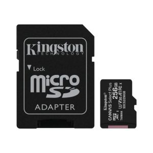 Kingston - Tarjeta MicroSD de 256GB Canvas Select Plus Clase 10