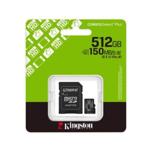 Kingston - Tarjeta MicroSD de 512GB Canvas Select! Plus Clase 10