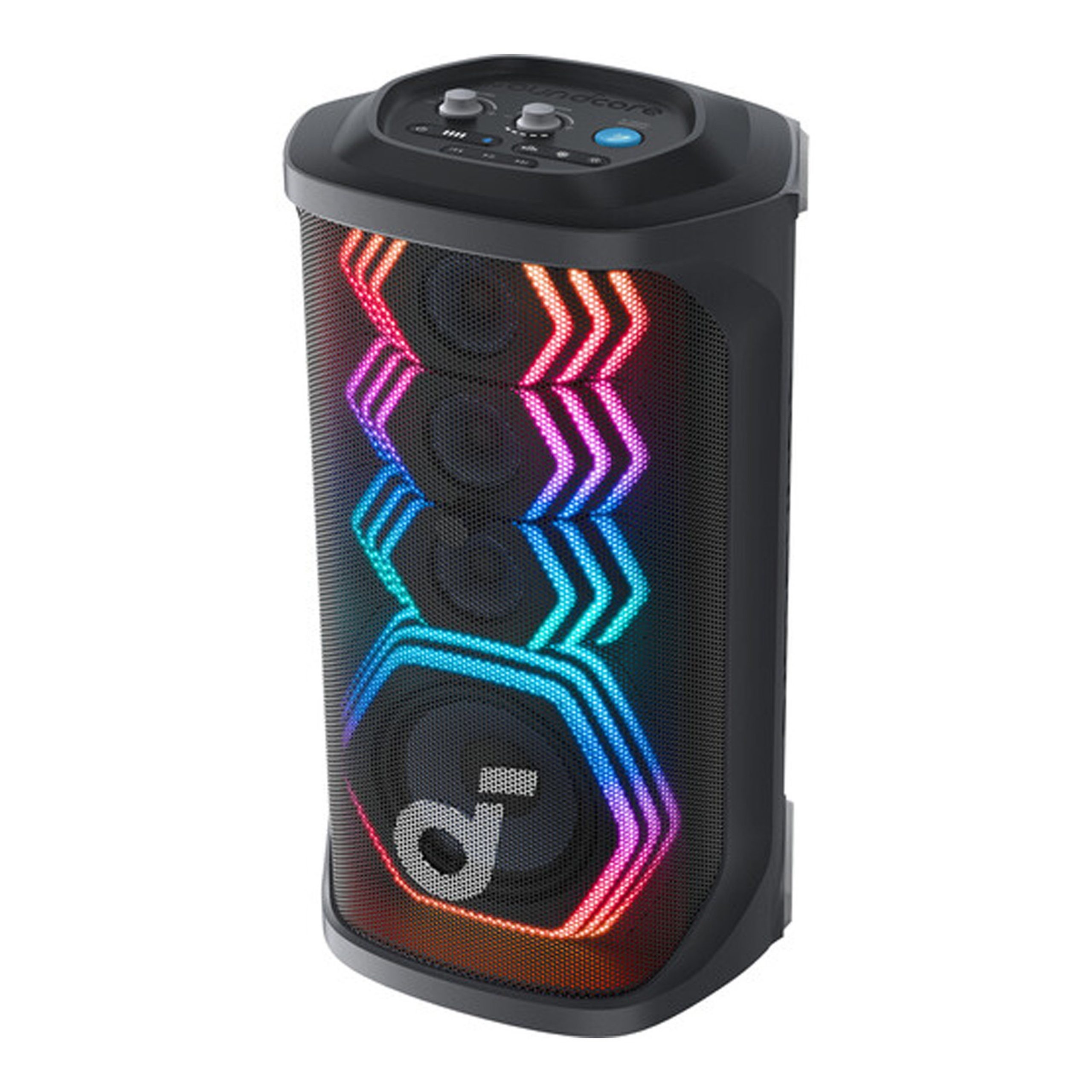 Soundcore - Bocina Portátil Rave 3 de 200W, Bluetooth, Iluminación LED, Color Negro