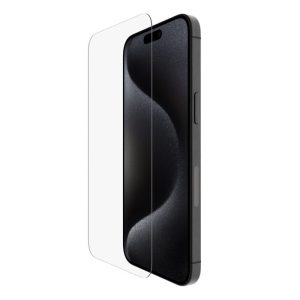 Belkin - Protector de pantalla UltraGlass 2 para iPhone 15 Pro Max - Sistema de aplicación