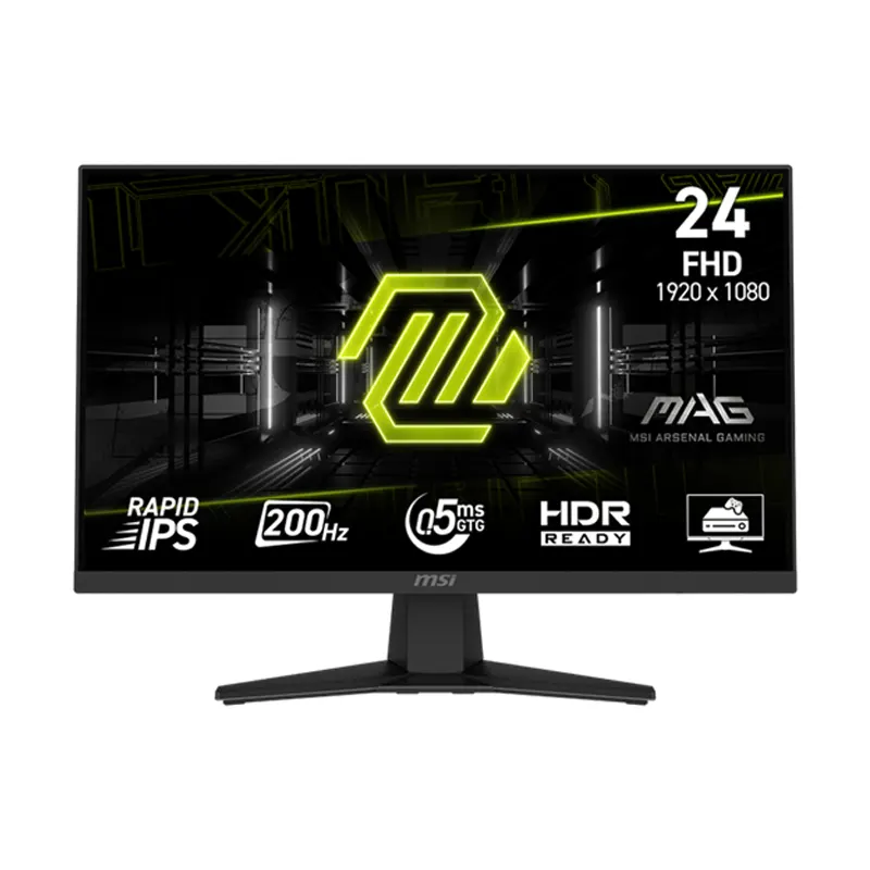 MSI - MAG 244F Monitor Gaming de 24" FHD IPS, HDMI y DisplayPort a 200 Hz - Negro