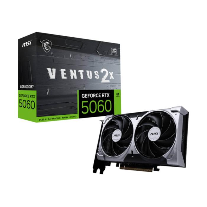 MSI - Tarjeta de Video GeForce RTX 5060 8GB VENTUS 2X OC BLACK GDDR7
