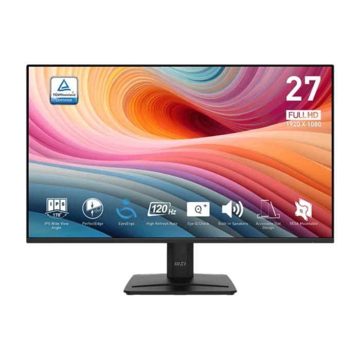 MSI - PRO MP275 E2 Monitor de 27" Full HD IPS, HDMI y DisplayPort, 120Hz - Negro