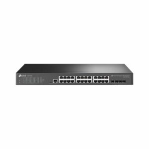 TP-Link - Switch Administrable JetStream de 24 puertos Gigabit L2 con 4 ranuras SFP