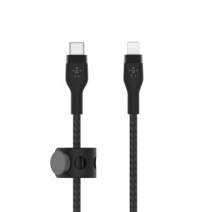 Belkin - BoostCharger Cable de Carga Trenzado USB-C a Lightning 2m - Negro