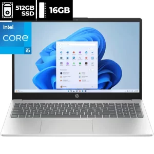 Laptop HP - 15-fd0059la, Intel Core i5-1235U, 16GB en RAM DDR4, 512GB SSD M.2, Pantalla de 15.6″ y Windows 11 Home OEM – A4BB5LA#ABM