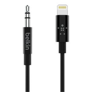 Belkin - Cable De Audio A Lightning De 3,5 mm, Color Negro