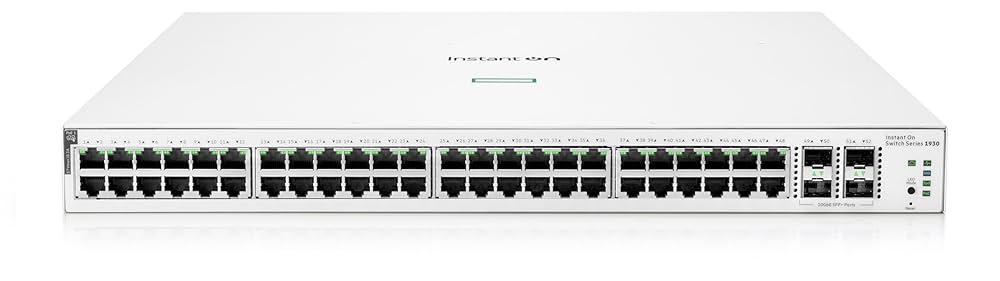 Aruba - HPE Switch JL686B de 48 Puertos PoE + 4 + 4 Puertos SFP/SFP+ 370W