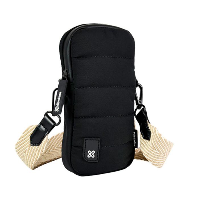 Klip Xtreme - Bolsa Impermeable para Teléfono con Correa – Resistente al Agua y de Nylon - Negro