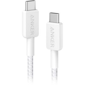 Anker - Cable de Carga Trenzado USB-C a USB-C, 1.8m - Blanco